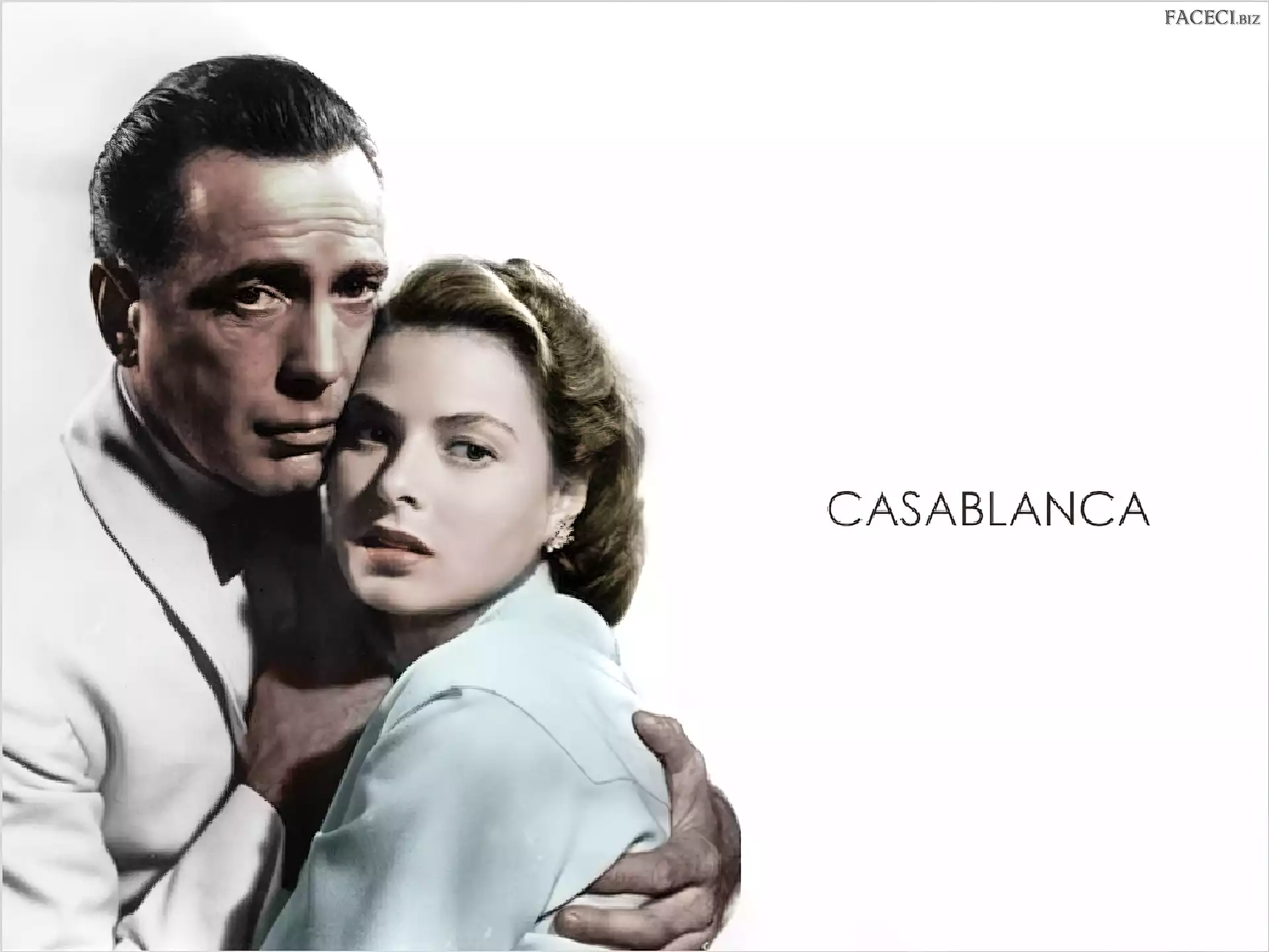 tło, białe, Humphrey Bogart, Casablanca, Ingrid Bergman