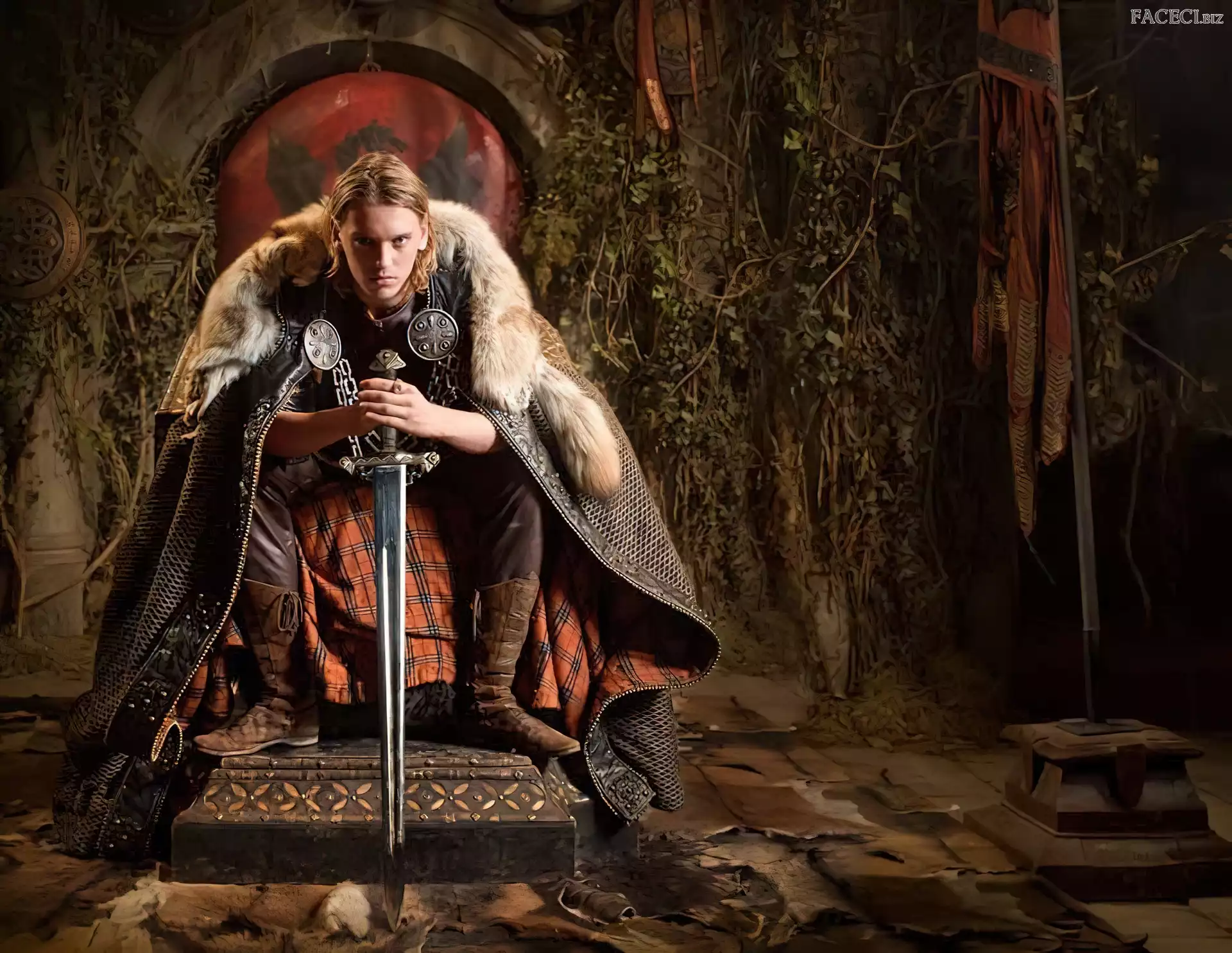 Serial, Camelot, Jamie Campbell Bower, Miecz